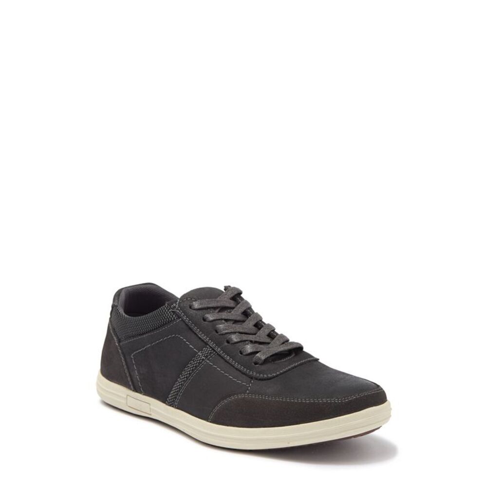 ENGLISH LAUNDRY Mens Gray Mixed Media Seb Round Toe Leather Sneakers Shoes 13